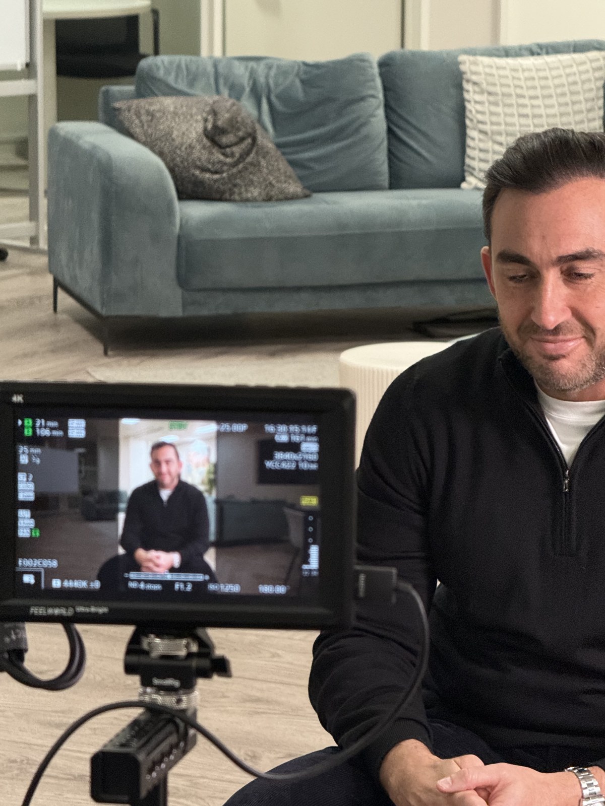 Behind the scenes of a content shoot with Elliot Castle